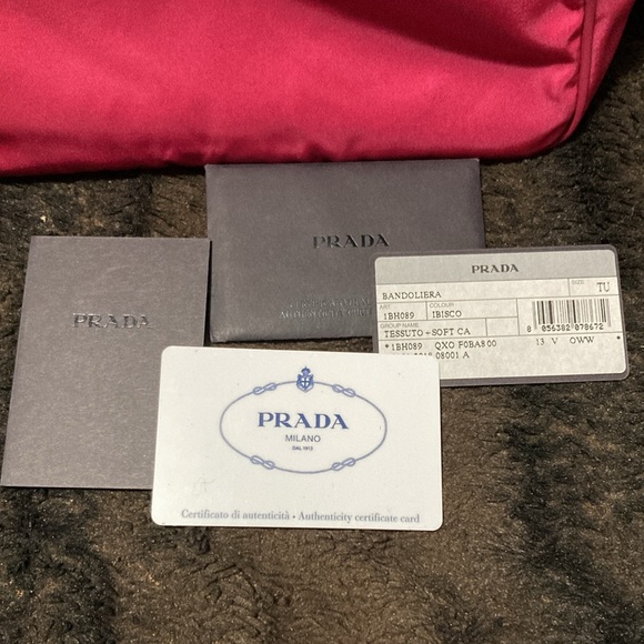 PRADA MILANO BAG ROSE RED TESSUTO-SOFT CA - Picture 10 of 10